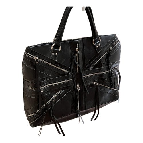 Pre-owned Jc De Castelbajac Leather Handbag In Black
