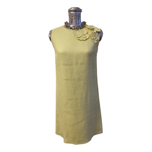 Pre-owned Ermanno Scervino Linen Mid-length Dress In Yellow