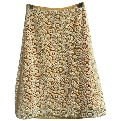 Pre-owned Miu Miu Mid-length Skirt In Yellow