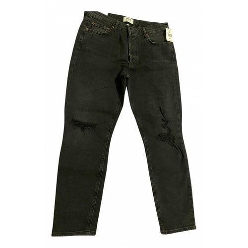 Pre-owned Agolde Slim Jeans In Black