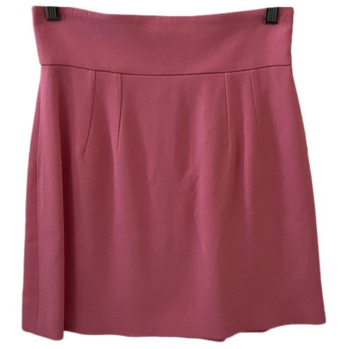 Pre-owned Dolce & Gabbana Wool Mini Skirt In Pink