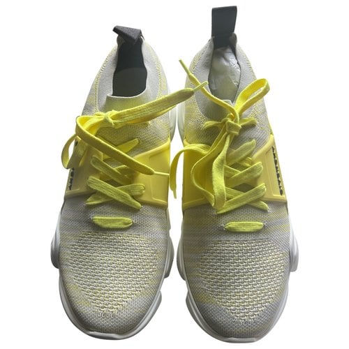 Pre-owned Givenchy Leather Trainers In Yellow