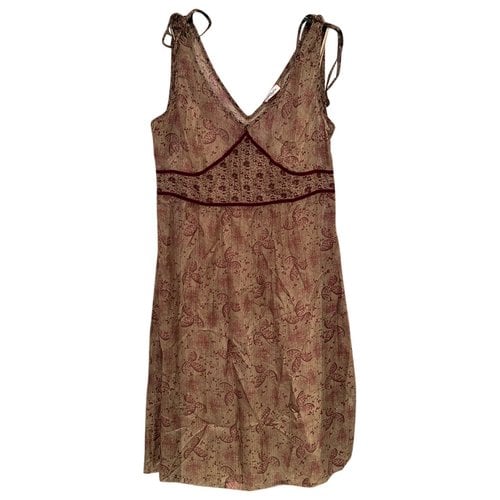 Pre-owned Max & Co Tweed Mid-length Dress In Brown