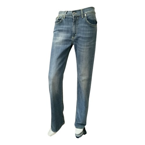 Pre-owned Dondup Straight Jeans In Blue
