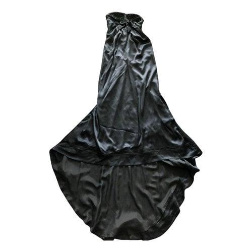 Pre-owned Dsquared2 Silk Maxi Dress In Black