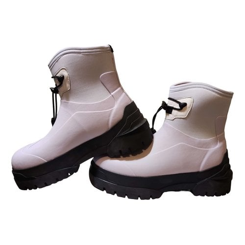 Pre-owned Moncler Genius Moncler Nâ°6 1017 Alyx 9sm Boots In White