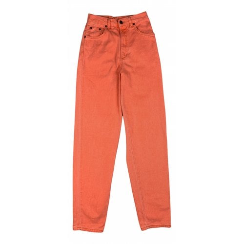 Pre-owned Laura Biagiotti Straight Pants In Orange
