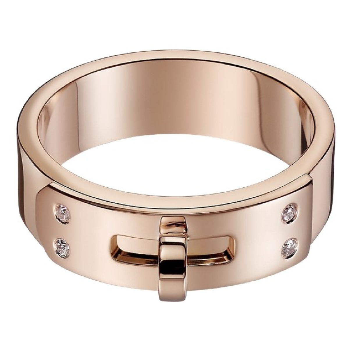 image of Hermès Kelly pink gold ring