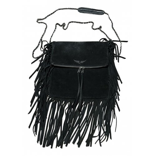 Pre-owned Zadig & Voltaire Rock Leather Crossbody Bag In Black