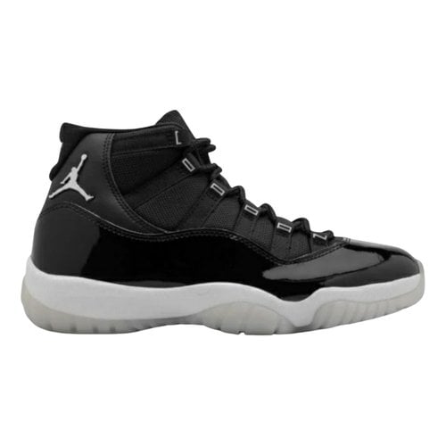 Pre-owned Jordan Patent Leather High Trainers In Black