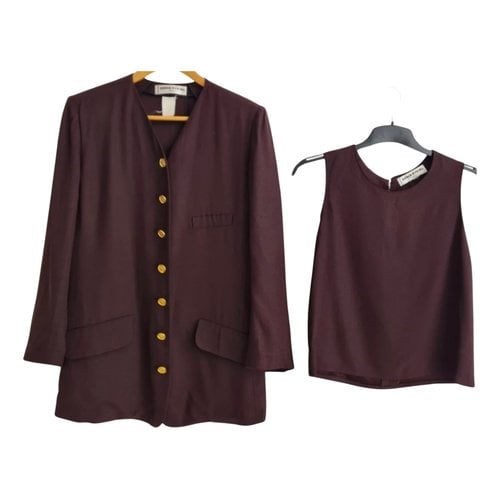 Pre-owned Sonia Rykiel Suit Jacket In Burgundy