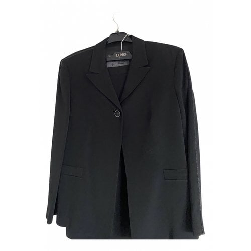 Pre-owned Versace Glitter Suit Jacket In Black