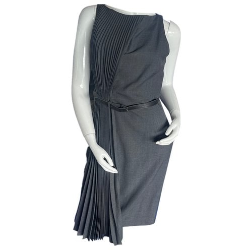 Pre-owned Valentino Mid-length Dress In Grey