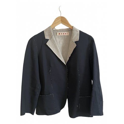 Pre-owned Marni Linen Jacket In Blue