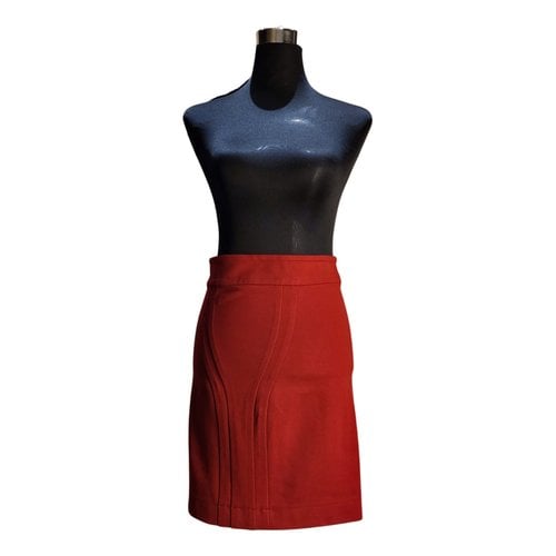 Pre-owned Gucci Wool Mini Skirt In Red