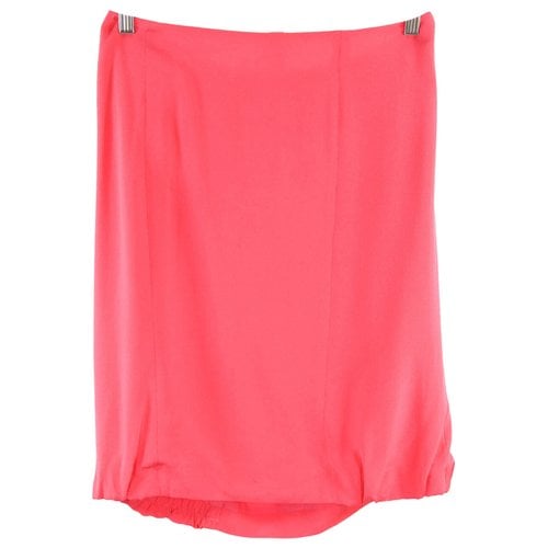 Pre-owned Escada Silk Mini Skirt In Pink