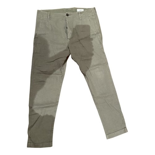 Pre-owned Closed Trousers In Green