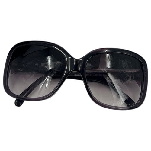 Pre-owned Chanel Oversized Sunglasses In Purple