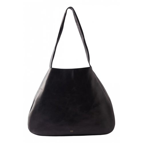 Pre-owned Khaite Leather Handbag In Black