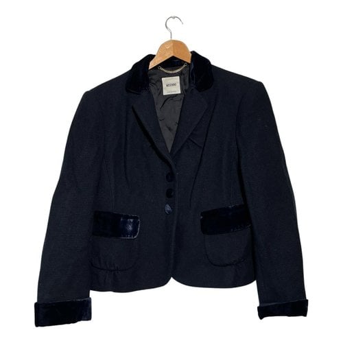 Pre-owned Moschino Wool Blazer In Blue
