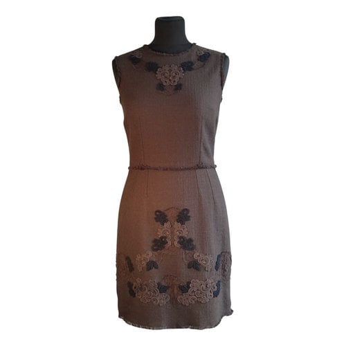 Pre-owned Dolce & Gabbana Mini Dress In Brown