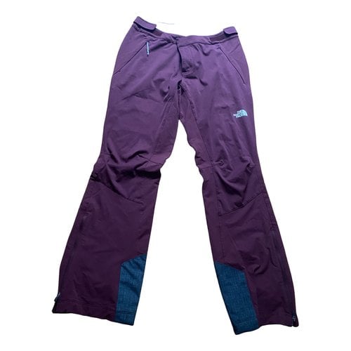 Pre-owned The North Face Trousers In Burgundy