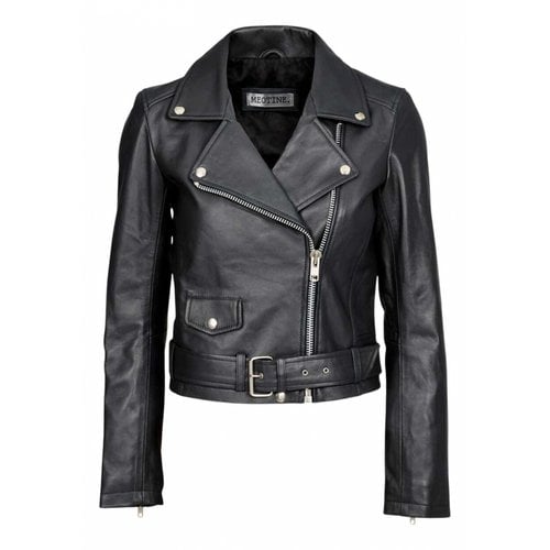 Pre-owned Meotine Leather Jacket In Black