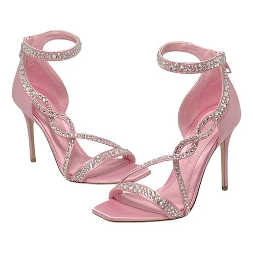 Pre-owned Alexander Mcqueen Cloth Sandal In Pink