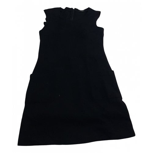 Pre-owned Cruciani Cashmere Mini Dress In Black