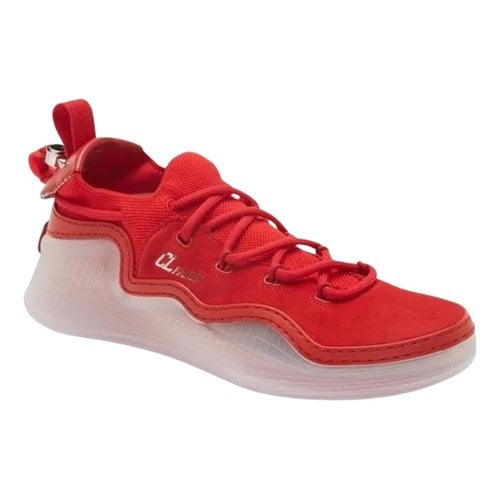 Pre-owned Christian Louboutin Low Trainers In Red