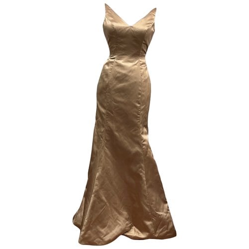 Pre-owned Sherri Hill Maxi Dress In Gold