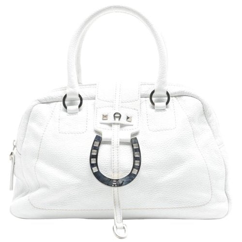 Pre-owned Aigner Leather Bag In White
