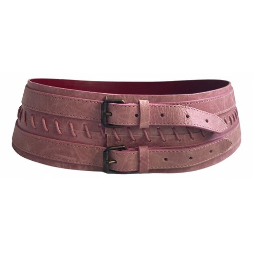 Pre-owned Plein Sud Leather Belt In Pink
