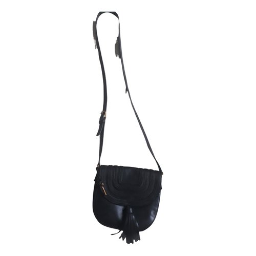 Pre-owned Fossil Leather Crossbody Bag In Black