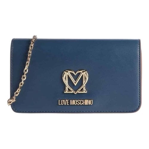 Pre-owned Moschino Love Faux Fur Crossbody Bag In Grey