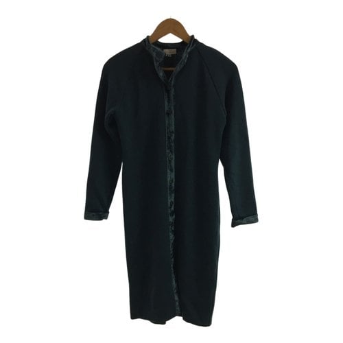 Pre-owned Balenciaga Wool Mid-length Dress In Green