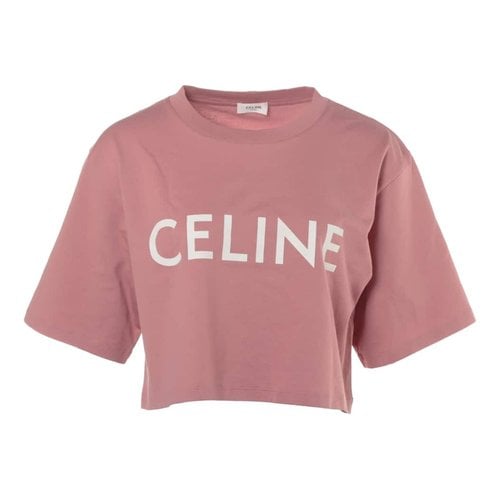 Pre-owned Celine T-shirt In Pink