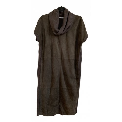 Pre-owned Fabiana Filippi Cashmere Mid-length Dress In Brown