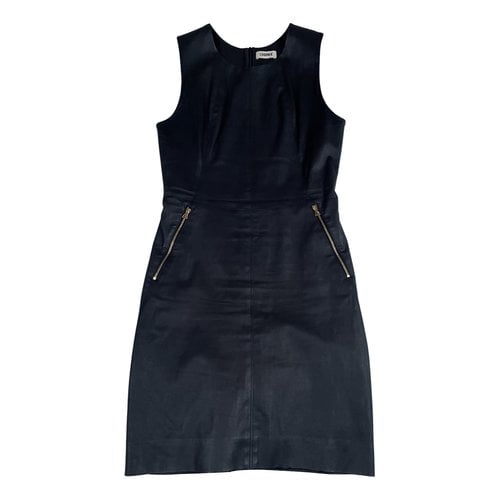 Pre-owned L Agence Leather Mini Dress In Black