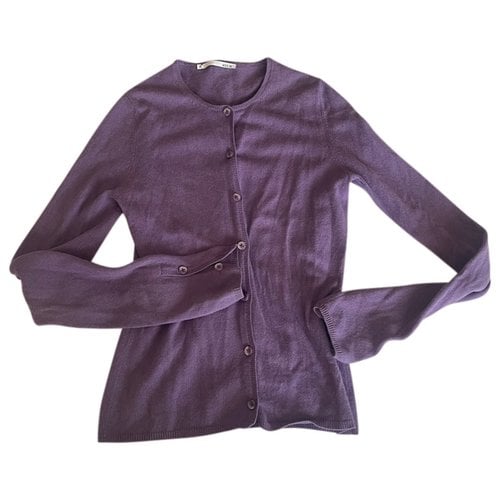 Pre-owned Allude Cashmere Cardigan In Purple