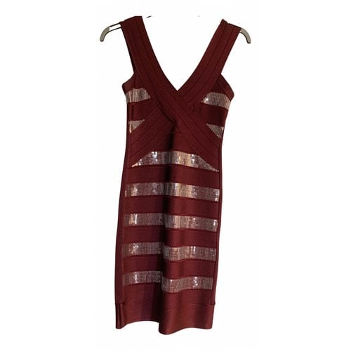 Pre-owned French Connection Mini Dress In Burgundy