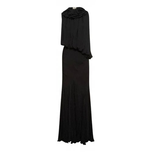 Pre-owned Khaite Silk Maxi Dress In Black