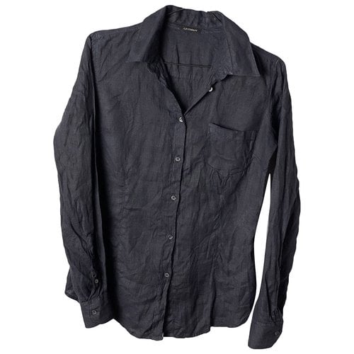 Pre-owned C.p. Company Linen Shirt In Navy