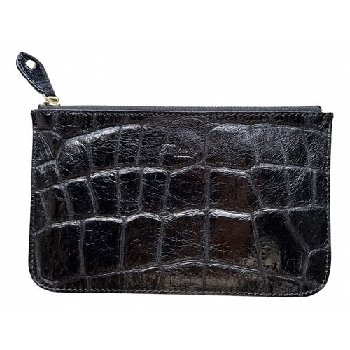 Pre-owned Temperley London Leather Clutch Bag In Black