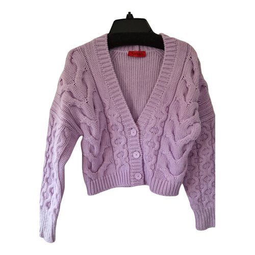 Pre-owned Max & Co Wool Cardigan In Purple