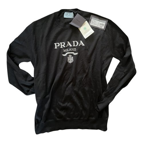 Pre-owned Prada Cashmere Sweatshirt In Black
