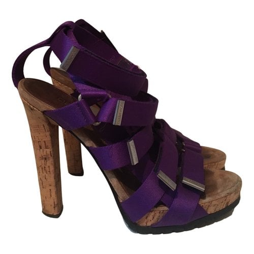 Pre-owned Dsquared2 Cloth Sandals In Purple
