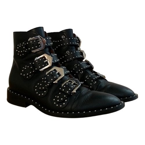 Pre-owned Givenchy Leather Ankle Boots In Black