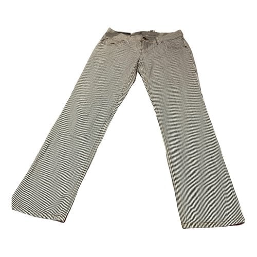 Pre-owned Gucci Straight Jeans In White