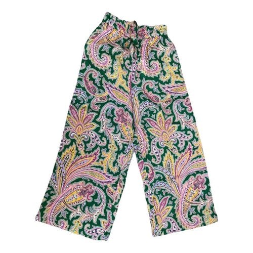 Pre-owned Zimmermann Linen Trousers In Multicolour